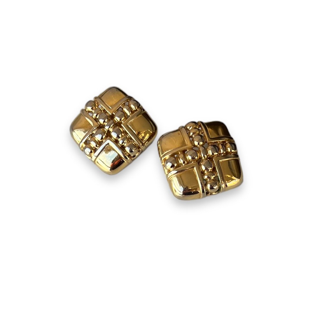 Givenchy Bijoux 复古耳夹耳环 - 正品 1980-90 年代时尚宣言 - 耳环/耳夹 - 其他金属 金色