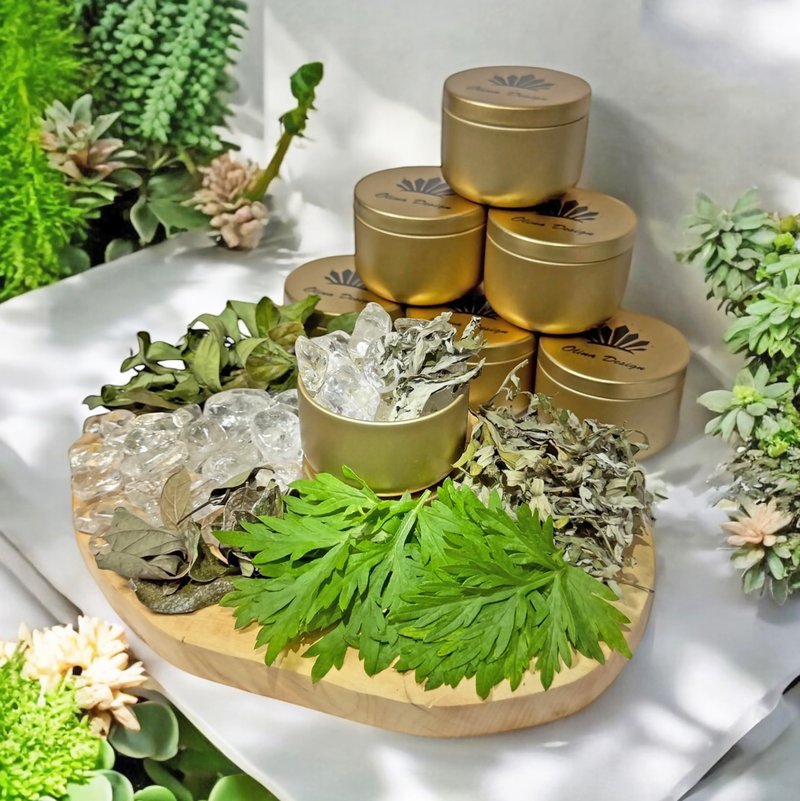 艾草 白鼠尾草 净化盐 芙蓉 抹草 随身瓶 避邪 净浴 旅行 外宿 - 香薰/精油/线香 - 水晶 多色