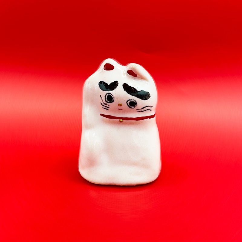 街头开运招财猫_mi-mi-mauh-mauh咪咪猫猫系列_#016 - 摆饰 - 陶 白色