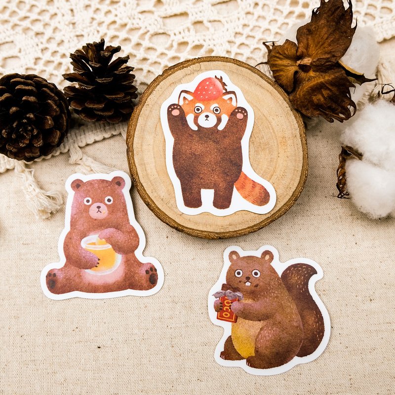 防水贴纸 - 动物系列 - 贴纸 - 防水材质 白色