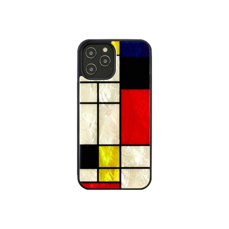 Man&wood iPhone 12 / 12 Pro天然贝壳 造型保护壳-蒙德里安 - 手机壳/手机套 - 贝壳 多色