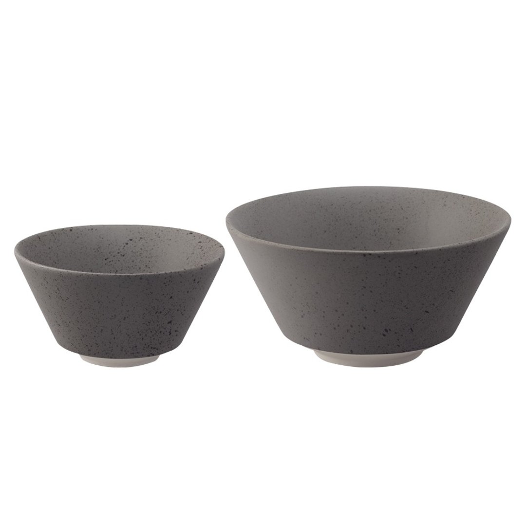 LOVERAMICS 爱陶乐 | 石岩系列 - 早餐碗 15cm/餐碗 20cm (花岗岩) - 盘子/餐盘/盘架 - 瓷 灰色