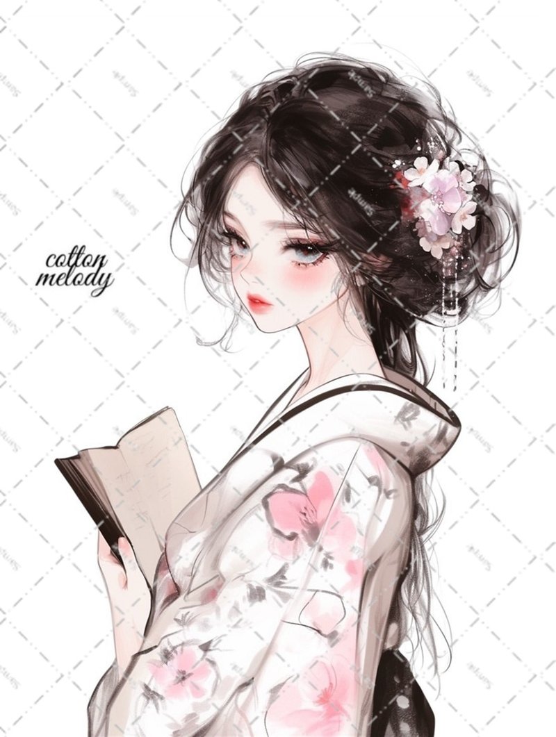 原创贴纸 no.6916 人物贴纸 原创贴纸 人物贴纸 女孩贴纸 原创人物贴纸 - 贴纸 - 纸 