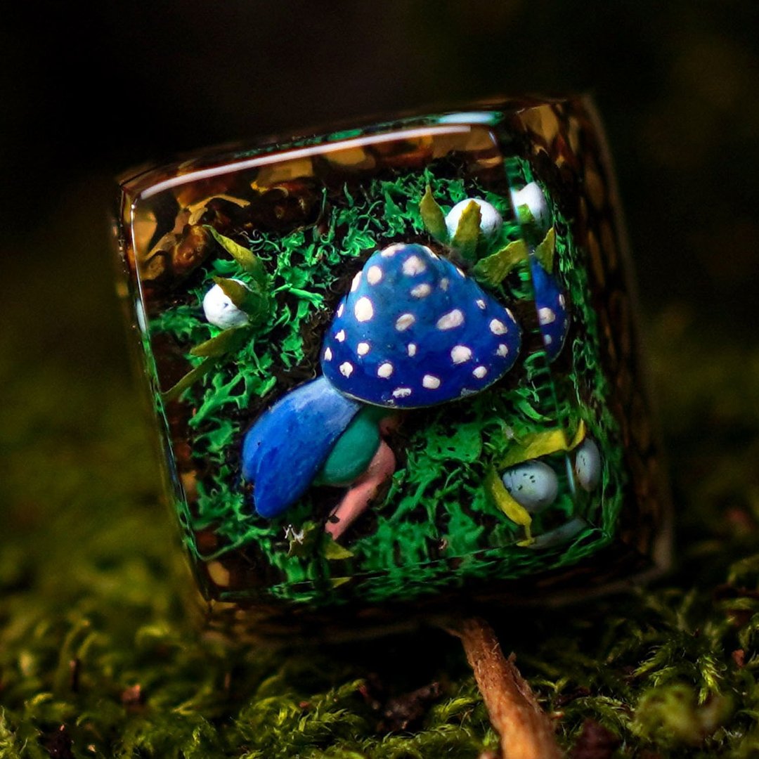 Fairy Dream, Artisan Keycap, Mechanical keyboard caps, Gaming Translucent keycap - 电脑配件 - 树脂 蓝色