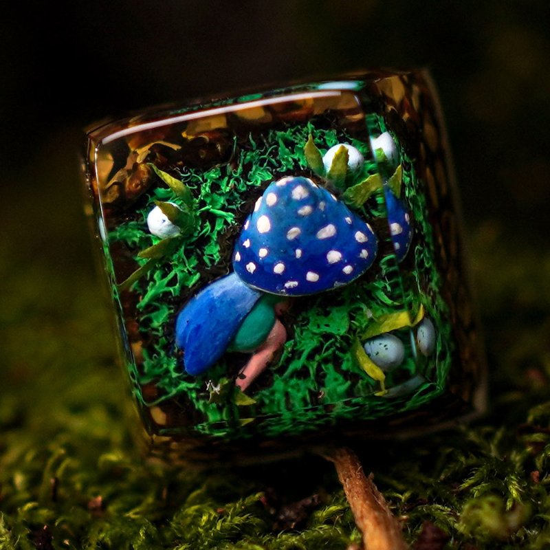 Fairy Dream, Artisan Keycap, Mechanical keyboard caps, Gaming Translucent keycap - 电脑配件 - 树脂 蓝色