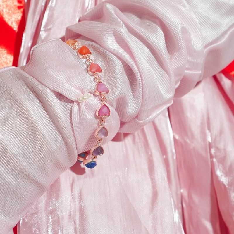 Love Card 手链 - 戒指 - 半宝石 银色