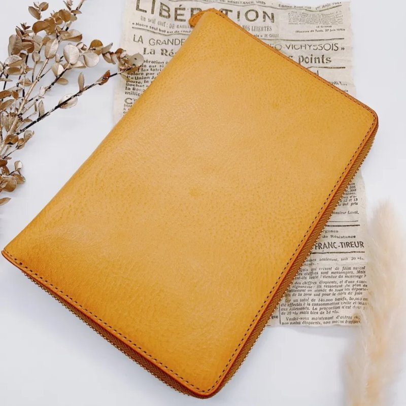 [罕见] Minerva Box System 笔记本，圣经尺寸，自然色 [圆形拉链] - 笔记本/手帐 - 真皮 咖啡色