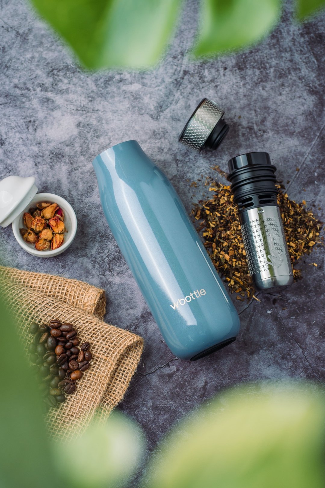 01LIV x wbottle 500ml不锈钢双层真空茶滤防漏保温瓶环保杯灰色 - 保温瓶/保温杯 - 环保材料 灰色