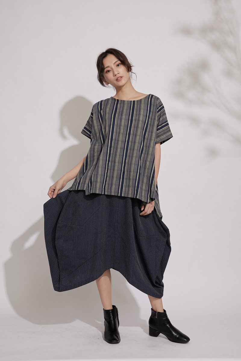 花苞裙_夜行细雨_公平贸易 - 裙子 - 棉．麻 黑色