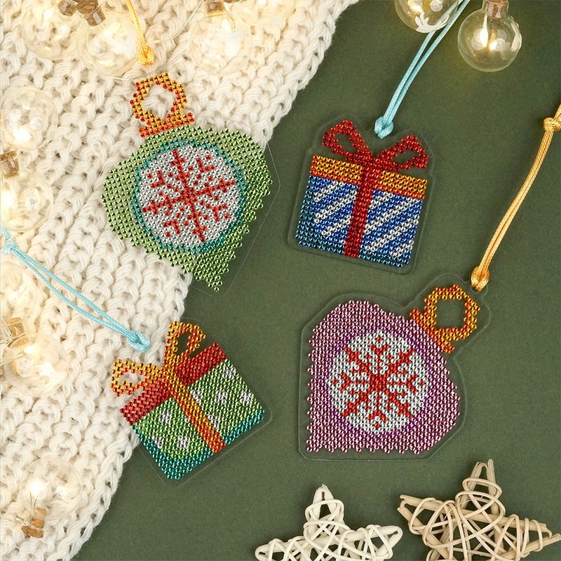 Rhinestone Craft圣诞装饰 / 礼物盒 水钻装饰DIY材料包及完成品 - 其他 - 其他材质 绿色