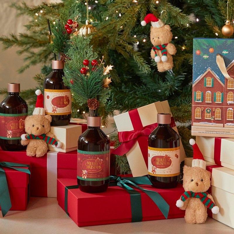 COCODOR-圣诞小熊扩香礼盒(500ml/2入组) - 香薰/精油/线香 - 玻璃 