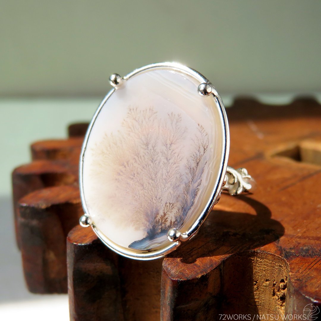 Dendritic Agate Ring - 戒指 - 宝石 咖啡色