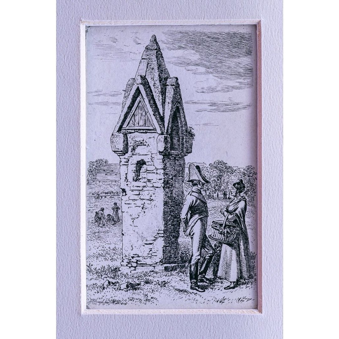 维也纳城外黑死病纪念柱旁的交谈GESPRÄCH AN DER PESTSÄ -版画 - 海报/装饰画/版画 - 纸 