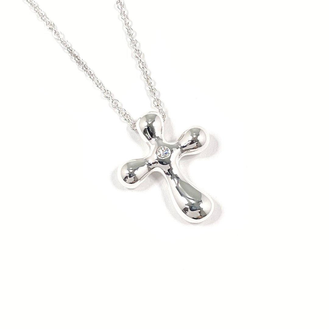 【日本直购 美品】蒂芙尼 TIFFANY&Co. 项链 ચિહ્ન Elsa Peretti 925 银/钻石 - 项链 - 纯银 银色