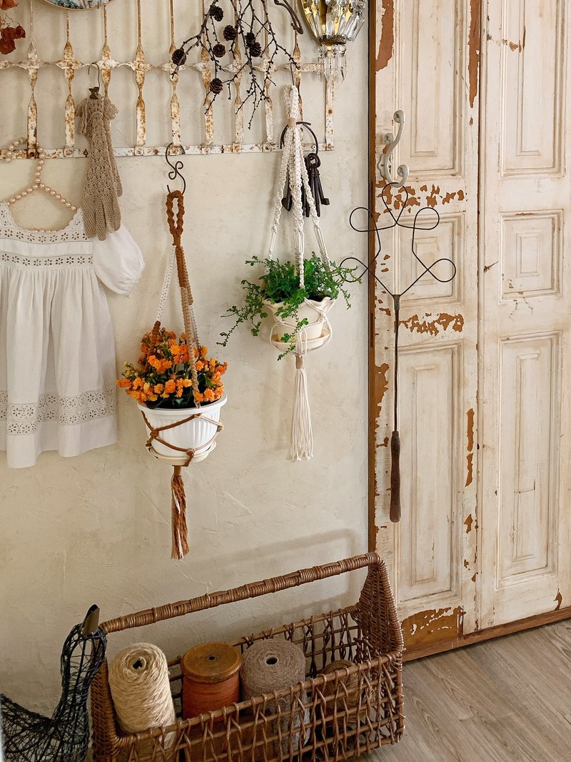 5月 编织植物吊篮课程 初阶课程就能完成美丽编织作品 - 编织/羊毛毡/布艺 - 棉．麻 