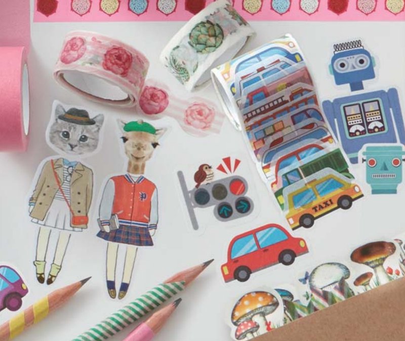 Goody Bag - bande 惊喜福袋(1大2小 随机组合包) - 纸胶带 - 纸 多色