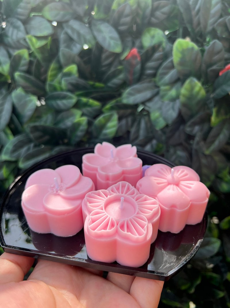 春日限定|樱花蜡烛|交换礼物,增加节日气氛 - 香薰/精油/线香 - 蜡 粉红色