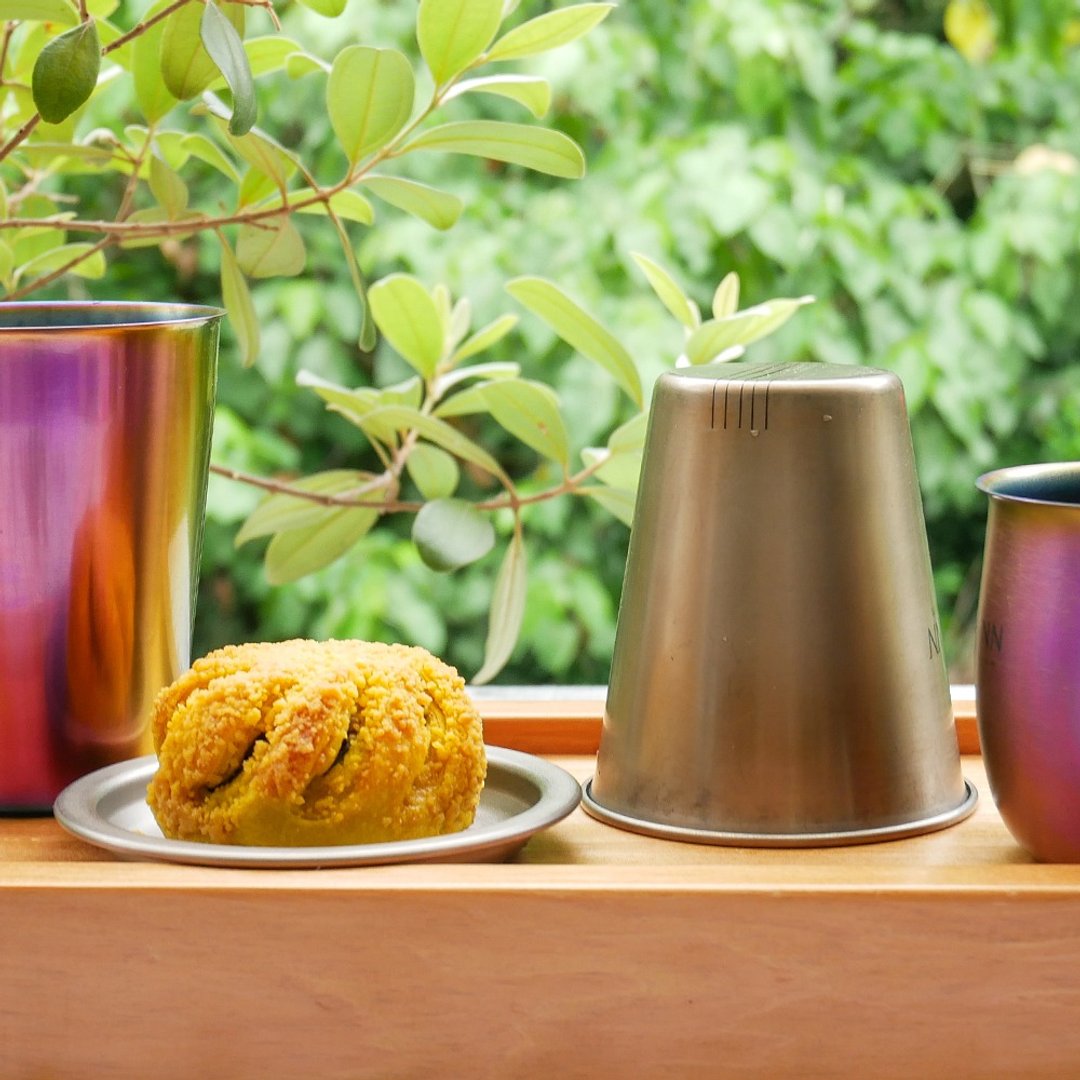 纯钛泡茶组│滤茶杯+钛碟(点心盘) 各式茶杯适用/ 抗菌好洗/礼物 - 茶具/茶杯 - 其他金属 银色