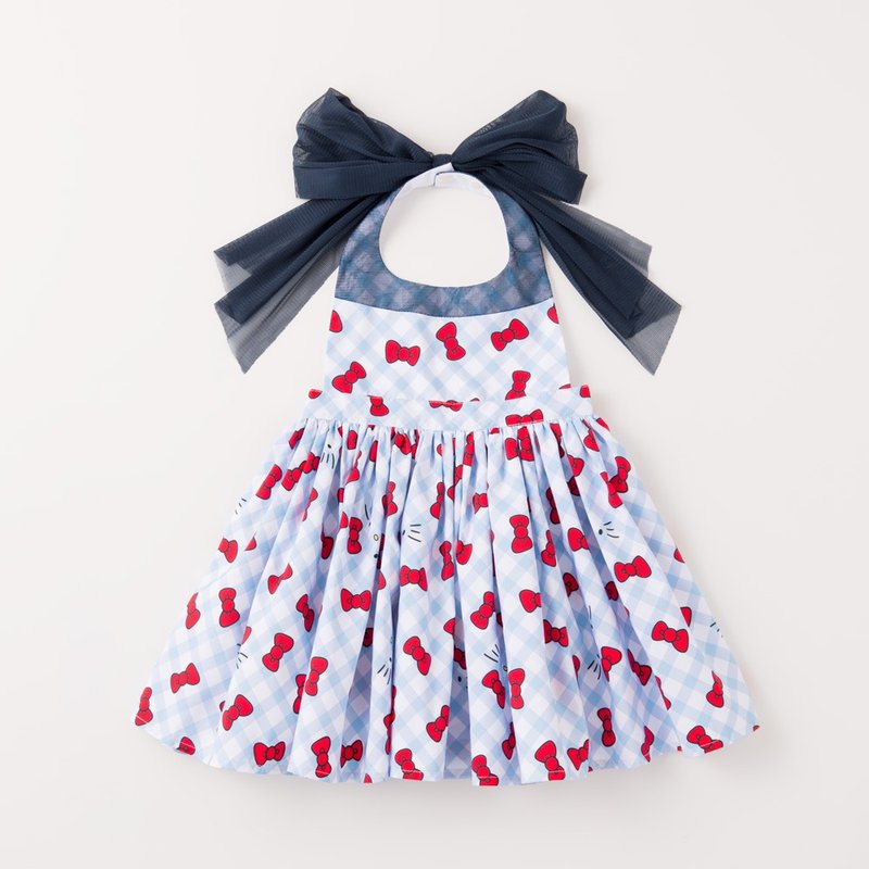 MARLMARL Hello Kitty 联名款x gingham围裙(80-90cm)(蓝色格纹) - 其他 - 聚酯纤维 多色