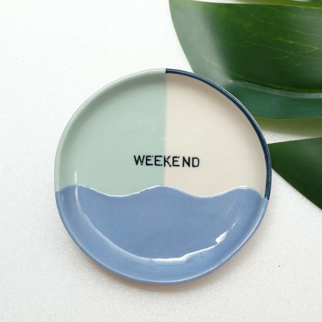 saucer / small ceramic dish - 杯垫 - 陶 蓝色