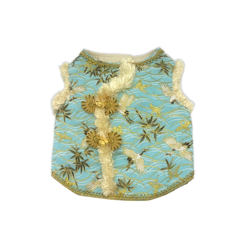 IPET湖蓝色新年背心 - 衣/帽 - 其他人造纤维 蓝色