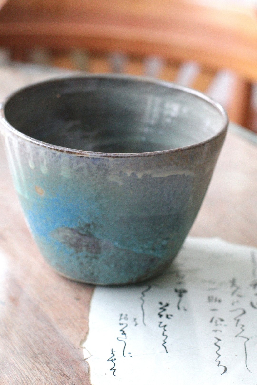 手拉坏大容量绿色系陶碗/陶盆/花器 - 碗 - 陶 绿色