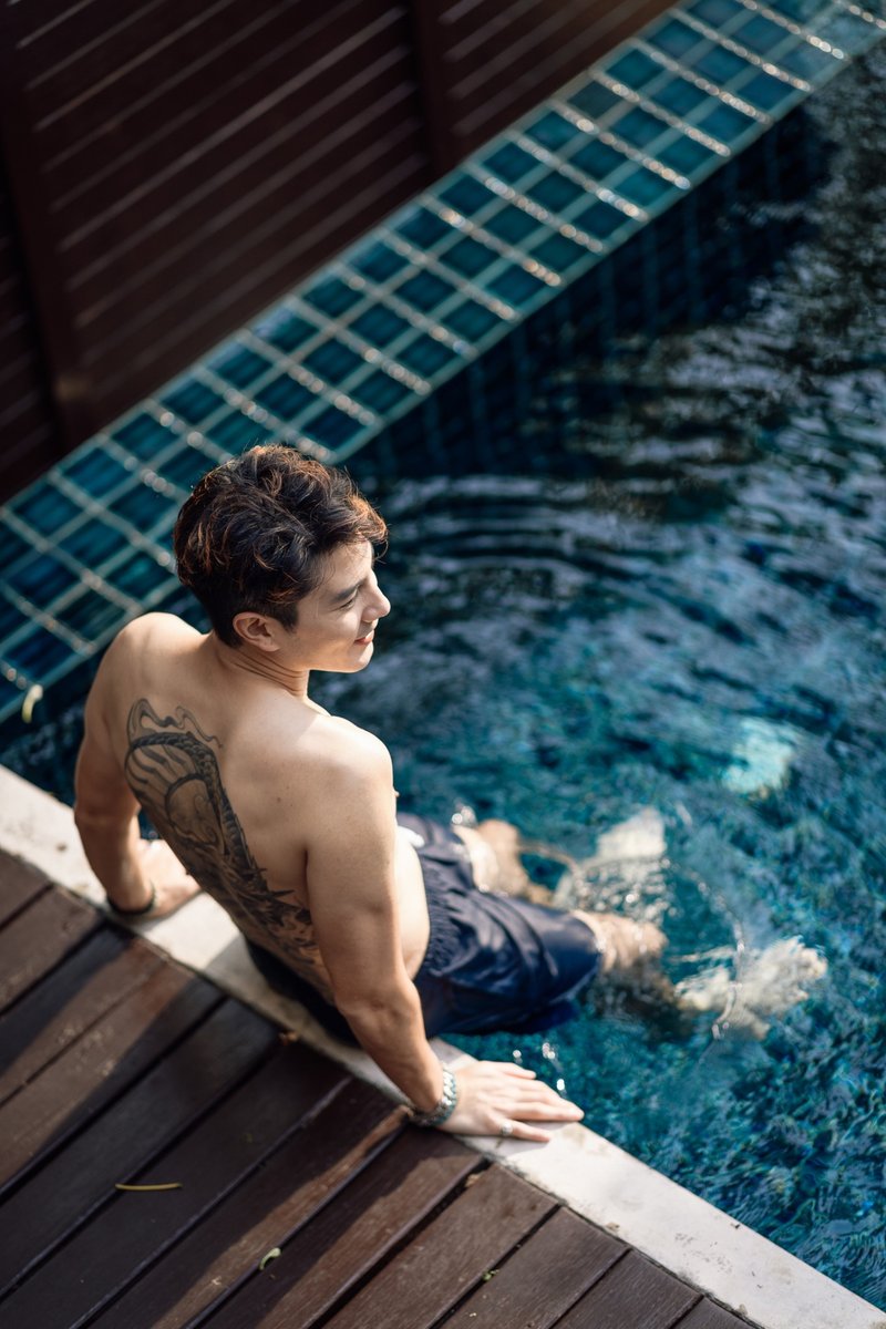 DESTINO SWIM SHORT / Navy Blue - 女装短裤 - 其他材质 蓝色