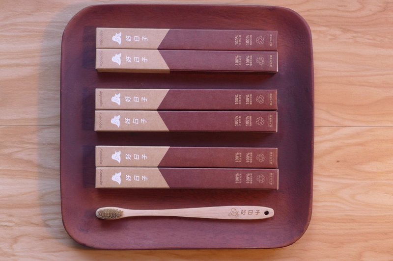 【agooday 好日子】 环保竹牙刷─成人竹牙刷(猪鬃)6入组 - 其他 - 竹 咖啡色