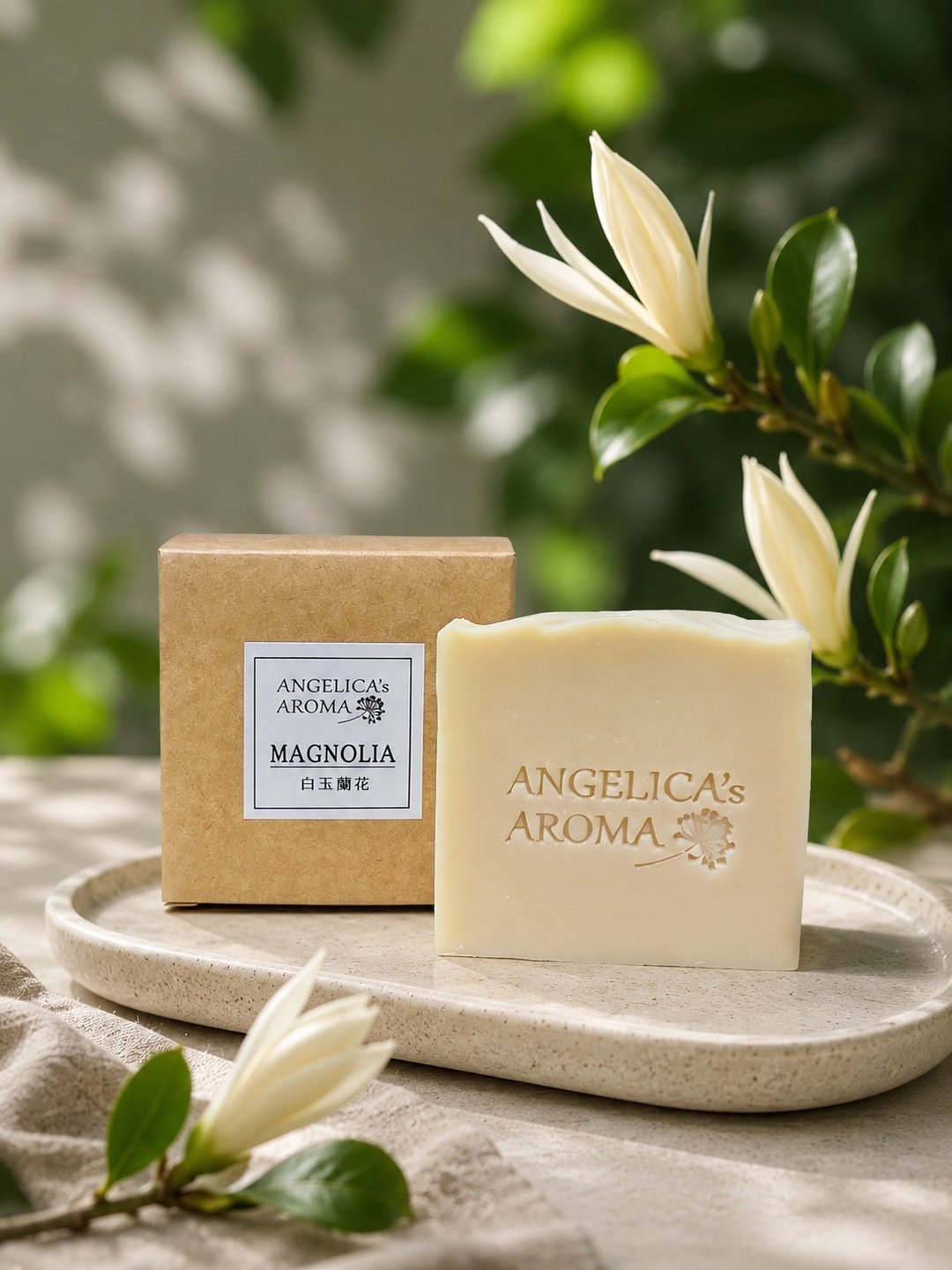 白玉兰花洗颜皂 / Magnolia Facial Soap - 肥皂/手工皂 - 其他材质 白色