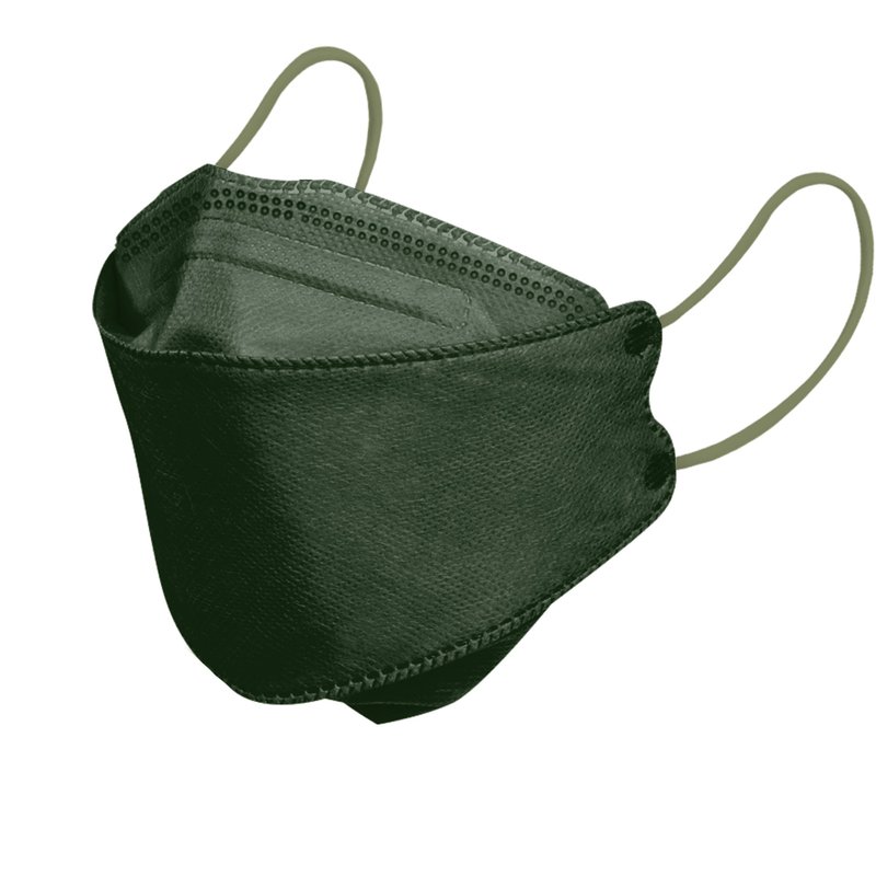韩式4D医疗口罩 橄榄绿10片装 - 口罩 - 其他材质 绿色