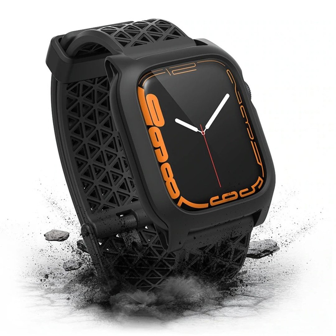 CATALYST Apple Watch S7 41mm 耐冲击防摔保护壳(含表带)-黑色 - 其他 - 聚酯纤维 黑色