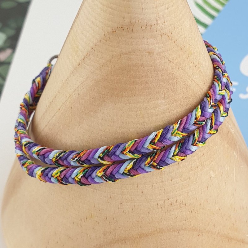 Z-88泰国蚕丝蜡线(双层缠绕) @内含五色线 冲浪脚绳 幸运手环 - 手链/手环 - 防水材质 