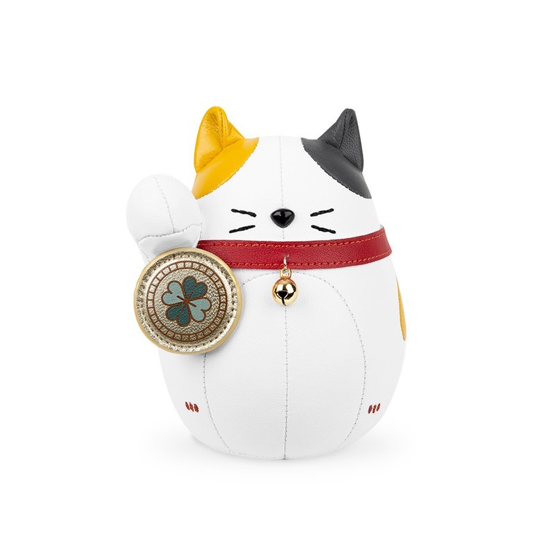 【纸镇】招财猫 Lucky Cat-Fuu 福猫 皮革动物摆饰 - 摆饰 - 人造皮革 多色