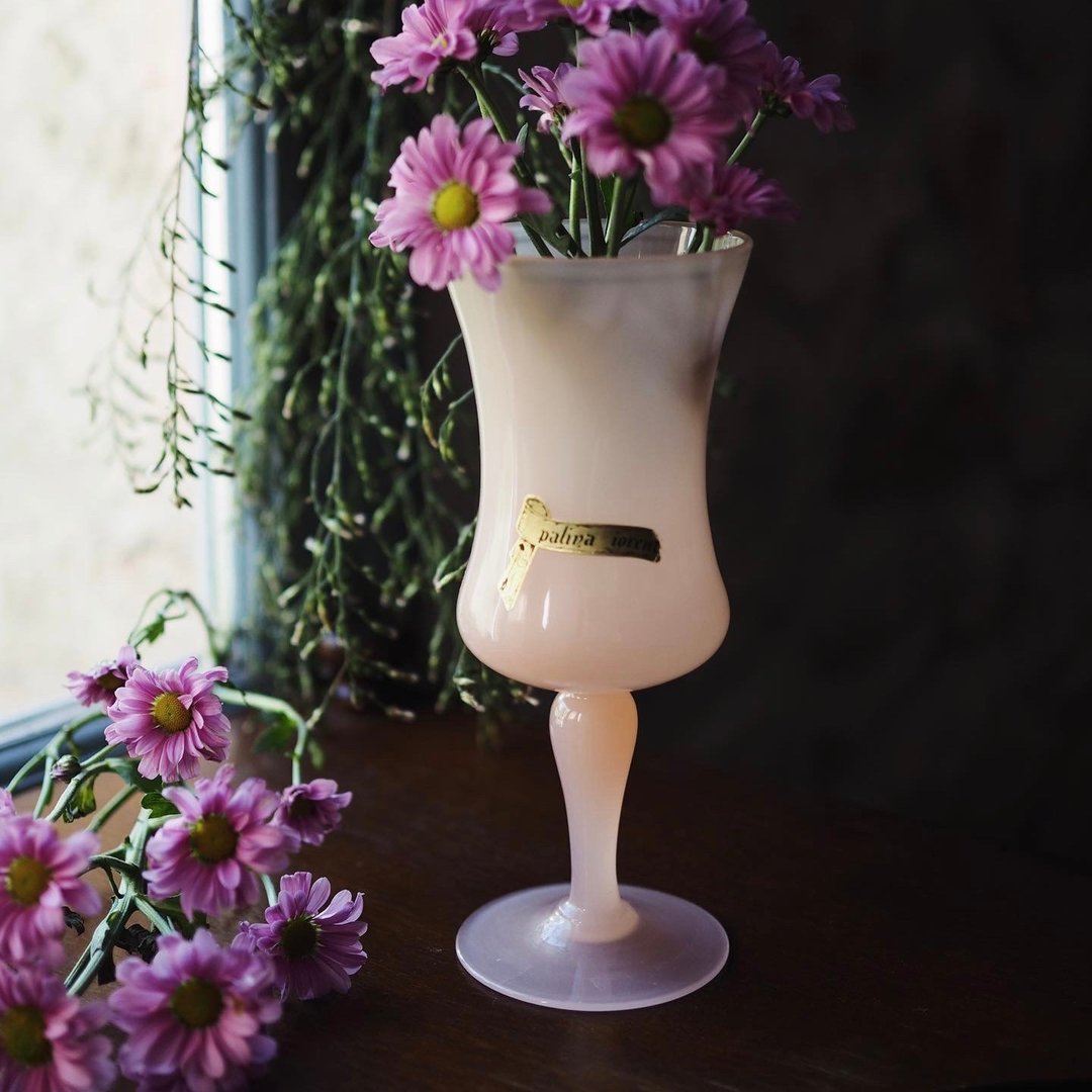1960 年 意大利 Opalina Fiorentina 粉红色蛋白石花瓶 - 花瓶/陶器 - 玻璃 粉红色