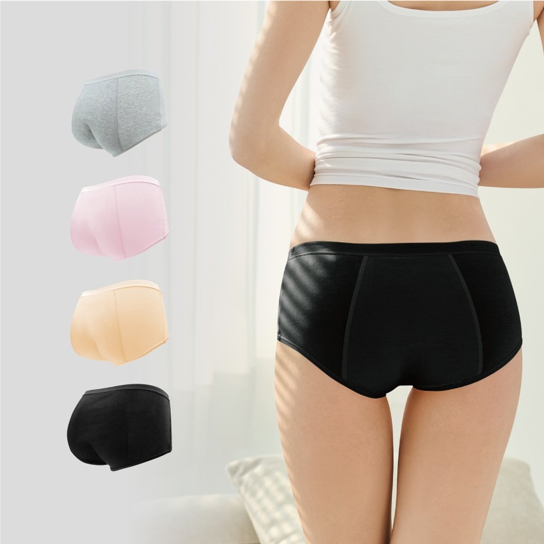 纯棉低腰生理裤加高防漏 M-2XL/Q包臀大尺码 内裤 9820 【伊柔】 - 女士内衣裤 - 棉 多色