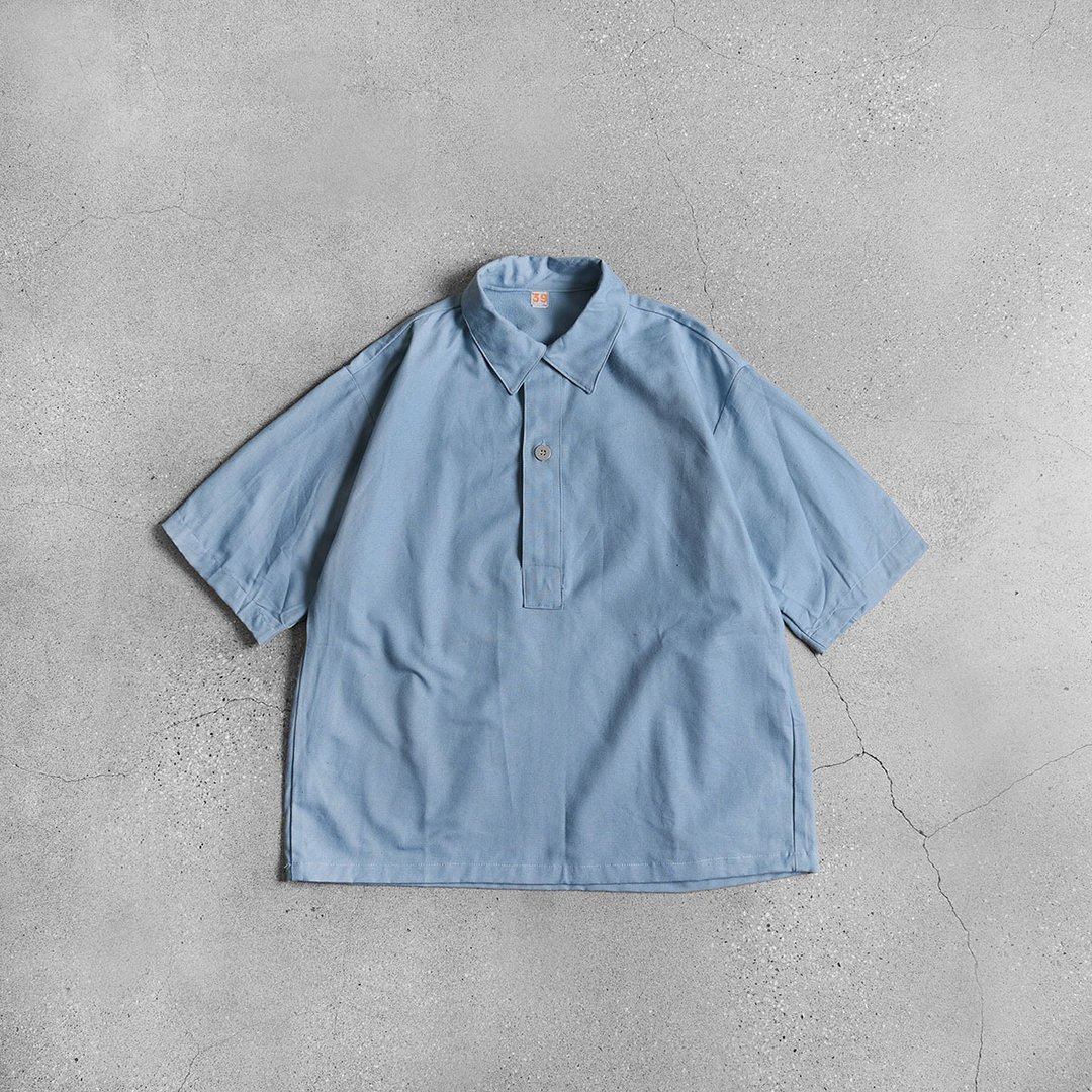 瑞典公发军衬衫(蓝)/ Vintage 古着 / 欧洲军装 - 男装衬衫 - 棉 蓝色