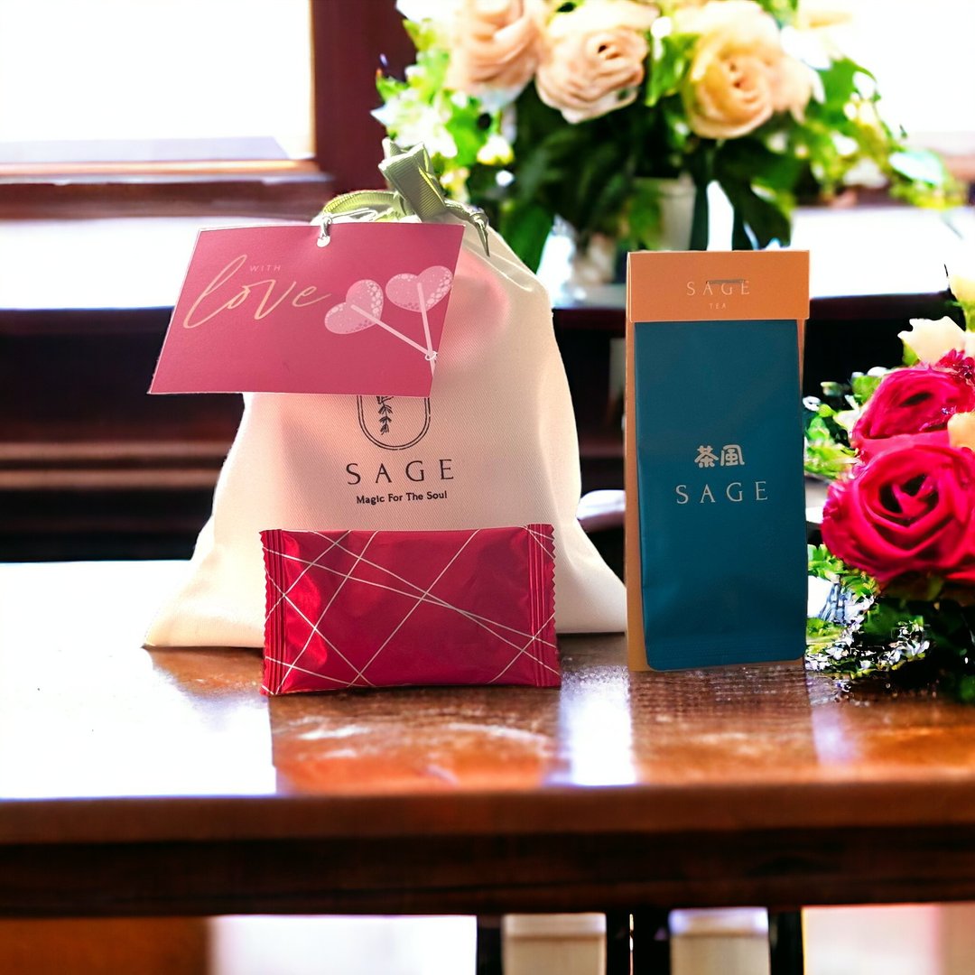【婚礼回礼 婚礼礼物】Sage Tea茶味曲奇/花茶包 布袋 1+1组合装 - 手工饼干 - 其他材质 
