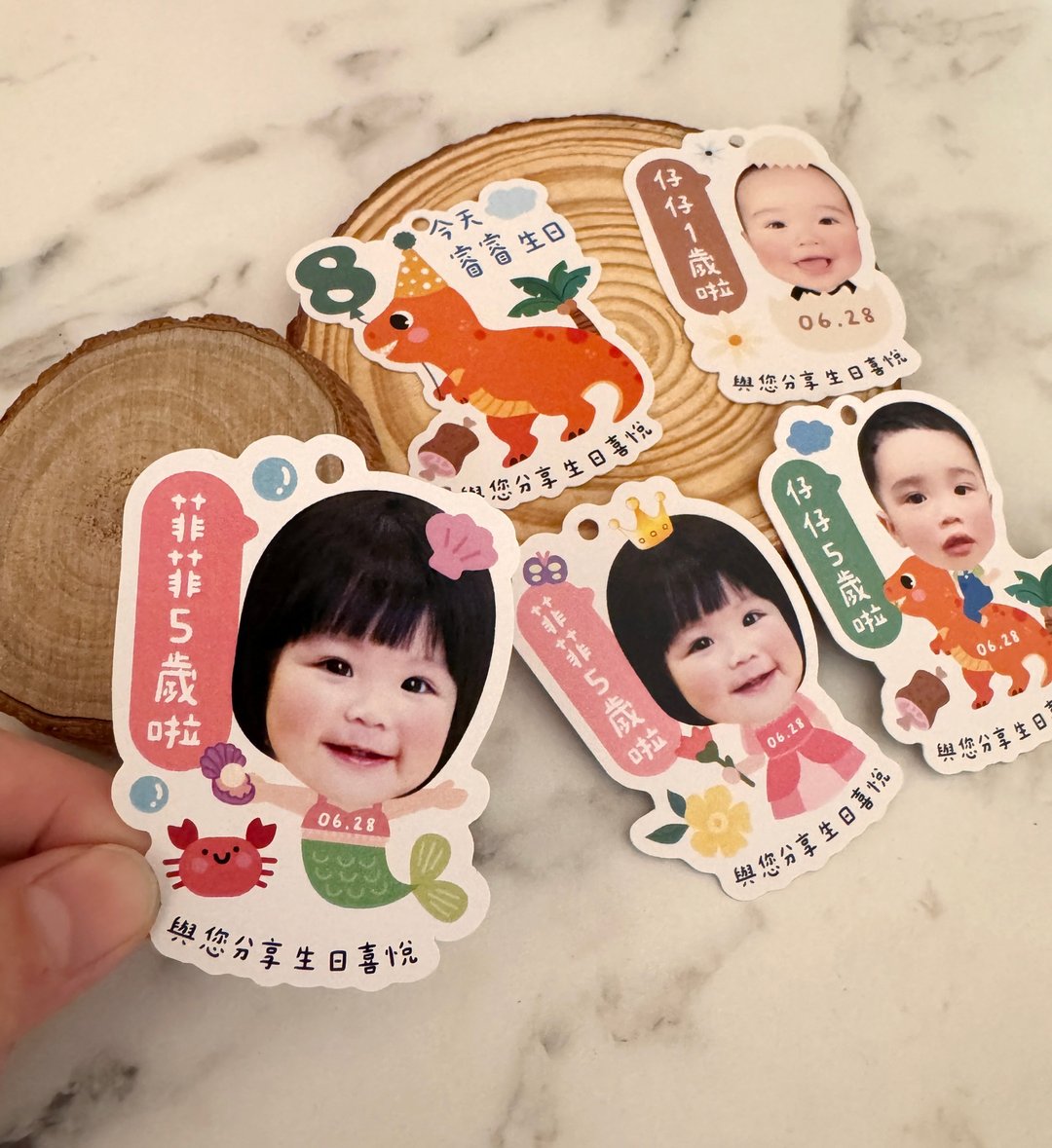 可爱照片生日吊卡 - 卡片/明信片 - 纸 