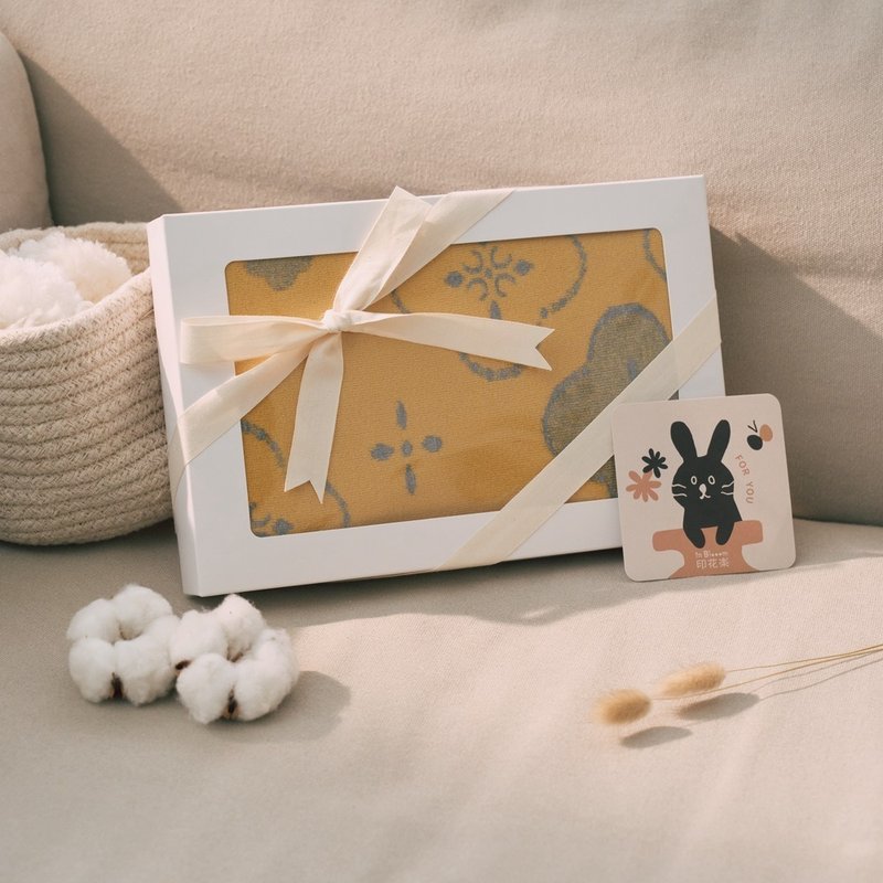 缇花围巾/玻璃海棠16号/日光黄 - 围巾/披肩 - 聚酯纤维 黄色