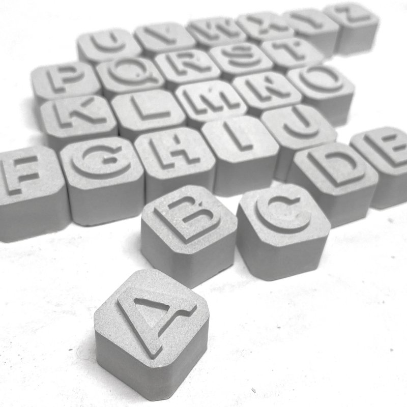 水泥英文字母方块(26字母一组)/扩香石/摆饰 - 摆饰 - 水泥 灰色