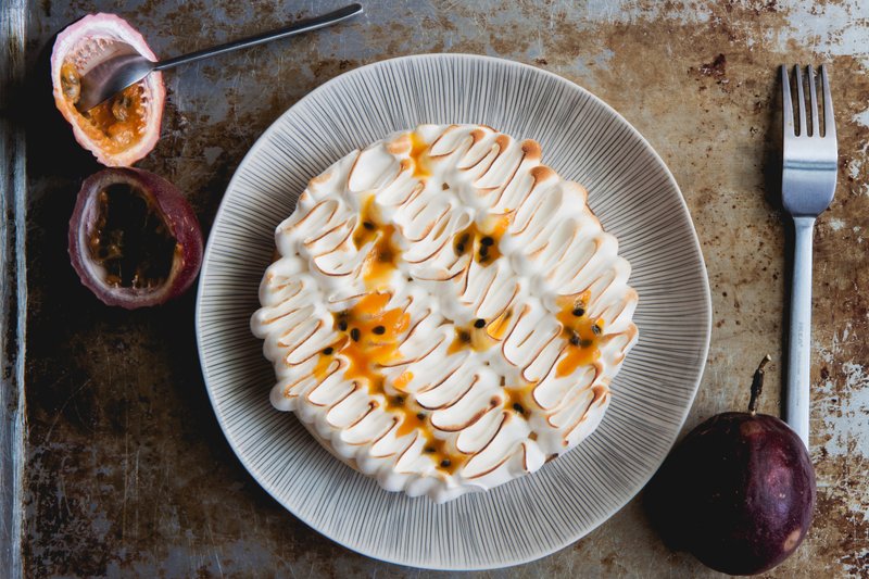 百香焙茶塔 Passion Fruit & Hojicha Tart - 蛋糕/甜点 - 新鲜食材 黄色