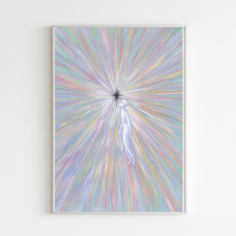 海报 (A3/A4) - 生命中的微光 - 海报/装饰画/版画 - 纸 粉红色