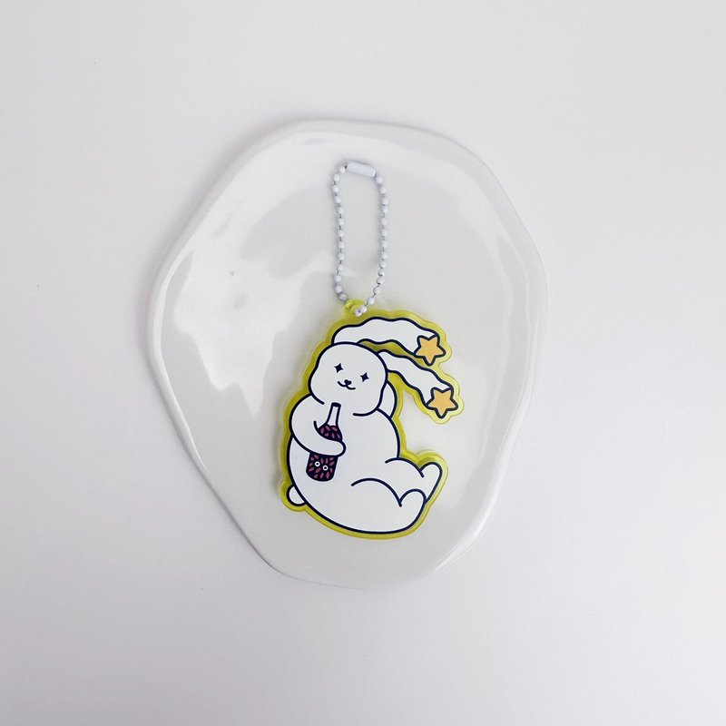星星兔喝红酒-压克力吊饰 - 吊饰 - 压克力 黄色