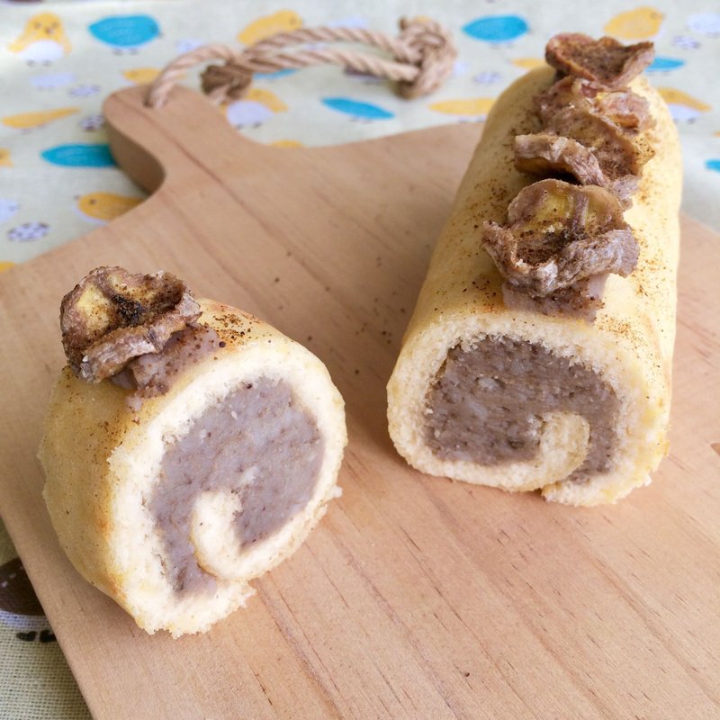 与狗狗下午茶 可可香蕉卷 狗蛋糕 - 狗罐头/鲜食 - 其他材质 咖啡色