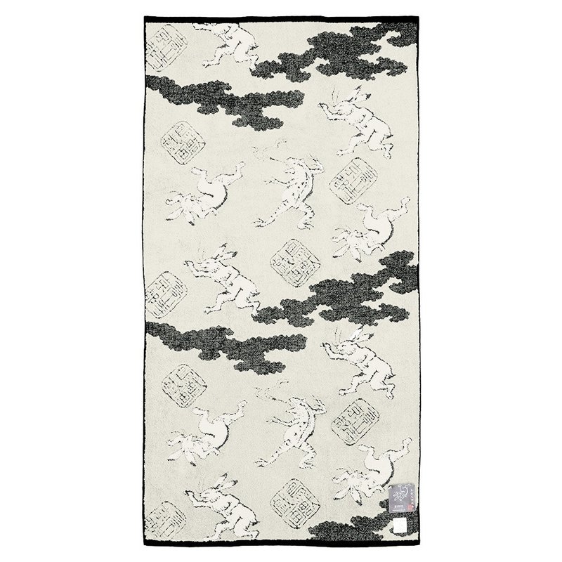 日本丸真 今治鸟兽戏画缇花吸水洗脸巾/毛巾/浴巾 - 毛巾浴巾 - 棉．麻 