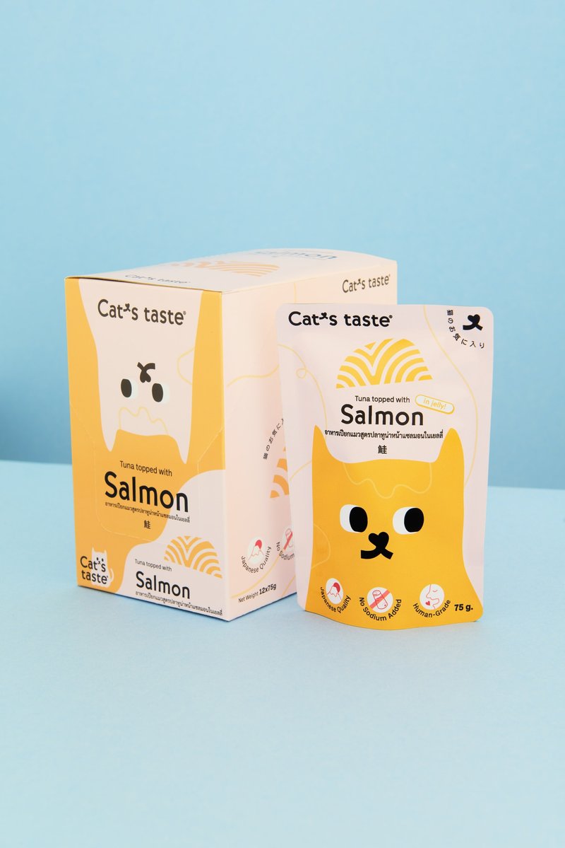 Cat's Taste吞拿鱼三文鱼啫喱湿猫粮 - 猫罐头/鲜食 - 新鲜食材 