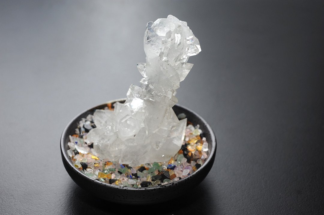 宝石级超闪鱼眼石沸石丛聚晶簇A3 矿石/水晶/灵修/开运/招财/破煞 - 摆饰 - 水晶 
