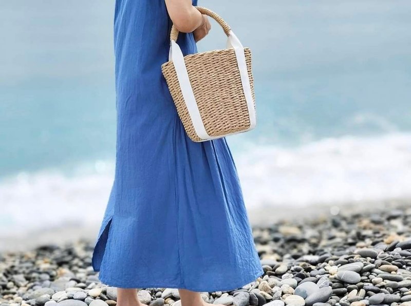 季节藤包 DIY 编织材料包【含材料包及在线教学影片】 - 编织/刺绣/羊毛毡/裁缝 - 纸 卡其色