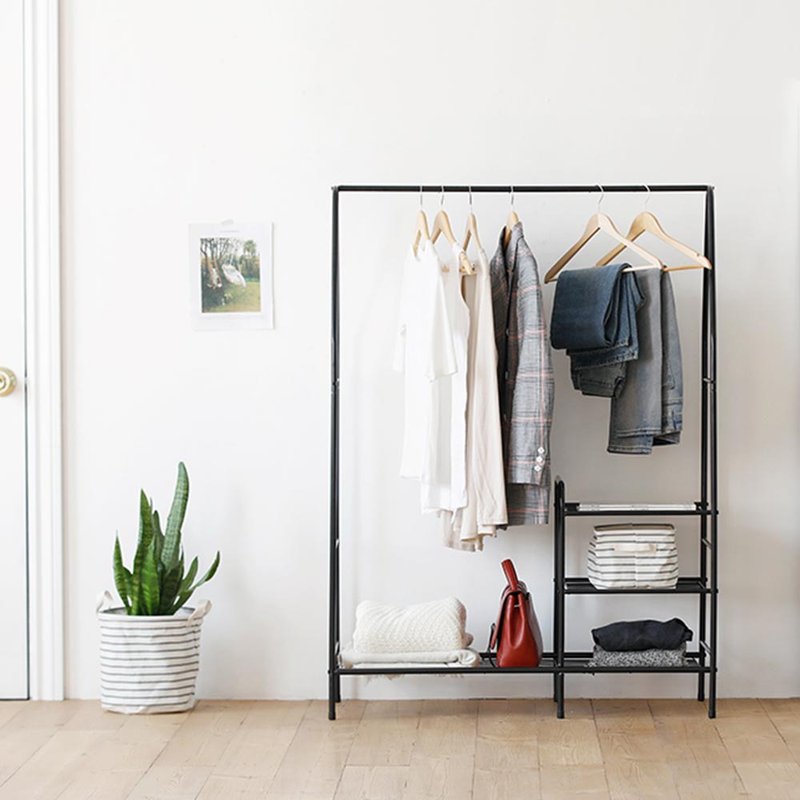 梅尔森收纳挂衣架柜 (房屋) - 衣柜/鞋柜 - 其他金属 黑色