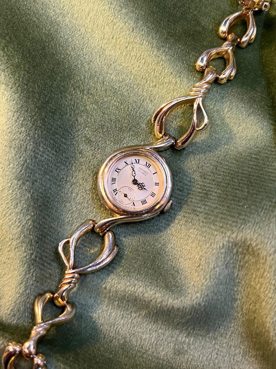 中古 1986 Seiko art deco 金色女仕石英表 - 女表 - 其他金属 金色